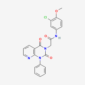 molecular formula C22H17ClN4O4 B4917428 N-(3-CHLORO-4-METHOXYPHENYL)-2-{2,4-DIOXO-1-PHENYL-1H,2H,3H,4H-PYRIDO[2,3-D]PYRIMIDIN-3-YL}ACETAMIDE 