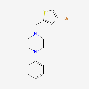 molecular formula C15H17BrN2S B4917442 1-[(4-Bromothiophen-2-yl)methyl]-4-phenylpiperazine 