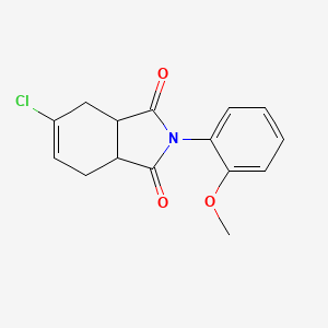 molecular formula C15H14ClNO3 B4917455 5-Chloro-2-(2-methoxyphenyl)-3a,4,7,7a-tetrahydroisoindole-1,3-dione 