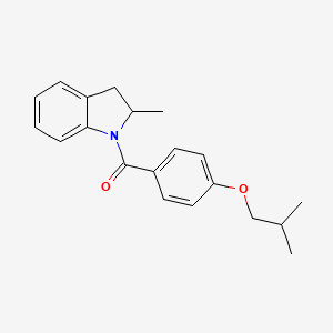 molecular formula C20H23NO2 B4917490 (2-methyl-2,3-dihydro-1H-indol-1-yl)[4-(2-methylpropoxy)phenyl]methanone 