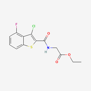 Glycine,N-[(3-chloro-4-fluorobenzo[b]thien-2-yl)carbonyl]-,ethyl ester(9ci)