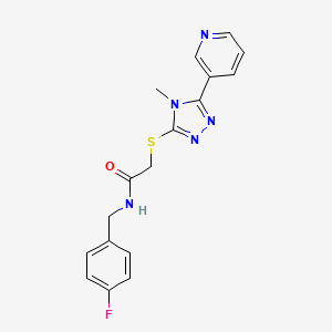 N-(4-fluorobenzyl)-2-{[4-methyl-5-(3-pyridinyl)-4H-1,2,4-triazol-3-yl]thio}acetamide