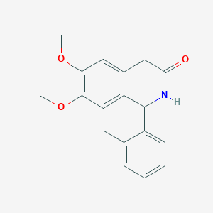 molecular formula C18H19NO3 B4917528 6,7-dimethoxy-1-(2-methylphenyl)-2,4-dihydro-1H-isoquinolin-3-one 