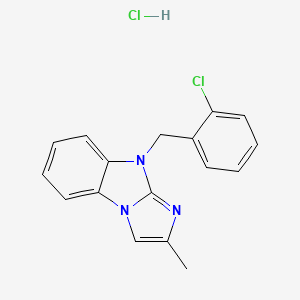 molecular formula C17H15Cl2N3 B4917553 9-(2-chlorobenzyl)-2-methyl-9H-imidazo[1,2-a]benzimidazole hydrochloride 