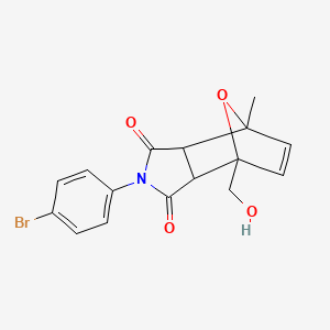 4-(4-bromophenyl)-1-(hydroxymethyl)-7-methyl-10-oxa-4-azatricyclo[5.2.1.0~2,6~]dec-8-ene-3,5-dione