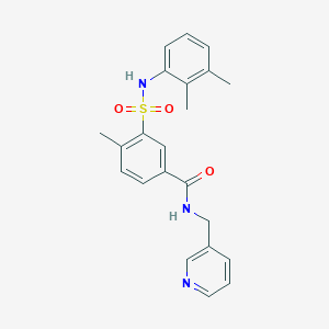 3-[(2,3-dimethylphenyl)sulfamoyl]-4-methyl-N-(pyridin-3-ylmethyl)benzamide