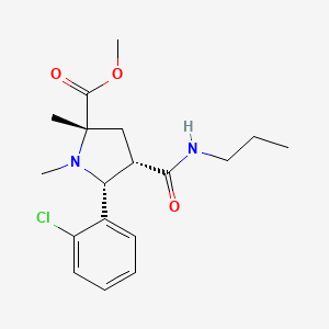 molecular formula C18H25ClN2O3 B4917646 methyl (2S,4S,5R)-5-(2-chlorophenyl)-1,2-dimethyl-4-(propylcarbamoyl)pyrrolidine-2-carboxylate 