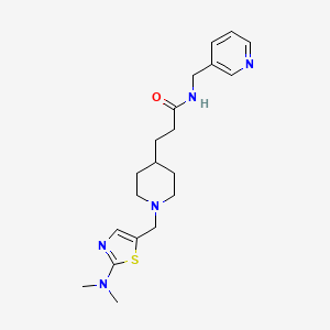 molecular formula C20H29N5OS B4917675 3-(1-{[2-(dimethylamino)-1,3-thiazol-5-yl]methyl}-4-piperidinyl)-N-(3-pyridinylmethyl)propanamide 