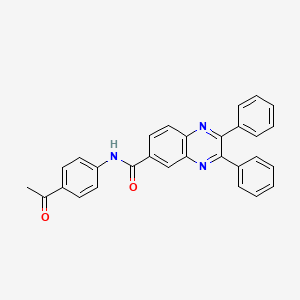 molecular formula C29H21N3O2 B4917679 N-(4-acetylphenyl)-2,3-diphenylquinoxaline-6-carboxamide 