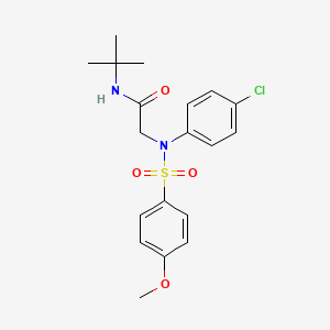 N-TERT-BUTYL-2-[N-(4-CHLOROPHENYL)4-METHOXYBENZENESULFONAMIDO]ACETAMIDE