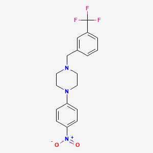 molecular formula C18H18F3N3O2 B4917693 1-(4-nitrophenyl)-4-[3-(trifluoromethyl)benzyl]piperazine 