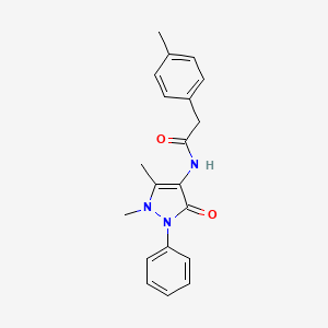 molecular formula C20H21N3O2 B4917731 N-(1,5-dimethyl-3-oxo-2-phenyl-2,3-dihydro-1H-pyrazol-4-yl)-2-(4-methylphenyl)acetamide 