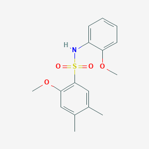 molecular formula C16H19NO4S B4917743 2-methoxy-N-(2-methoxyphenyl)-4,5-dimethylbenzenesulfonamide 