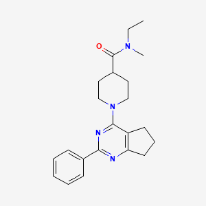 N-ethyl-N-methyl-1-(2-phenyl-6,7-dihydro-5H-cyclopenta[d]pyrimidin-4-yl)-4-piperidinecarboxamide