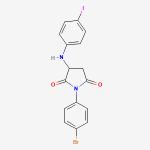 1-(4-Bromophenyl)-3-(4-iodoanilino)pyrrolidine-2,5-dione