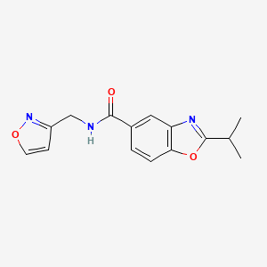 2-isopropyl-N-(3-isoxazolylmethyl)-1,3-benzoxazole-5-carboxamide