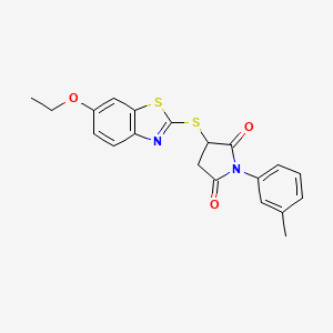 3-[(6-Ethoxy-1,3-benzothiazol-2-yl)sulfanyl]-1-(3-methylphenyl)pyrrolidine-2,5-dione