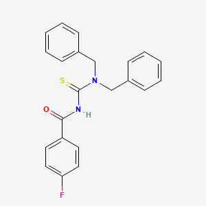 molecular formula C22H19FN2OS B4917794 N-[(dibenzylamino)carbonothioyl]-4-fluorobenzamide 