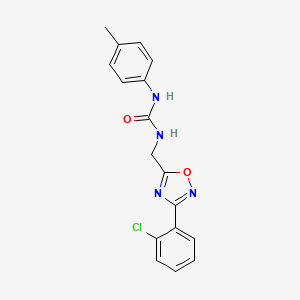 molecular formula C17H15ClN4O2 B4917797 1-[[3-(2-chlorophenyl)-1,2,4-oxadiazol-5-yl]methyl]-3-(4-methylphenyl)urea 