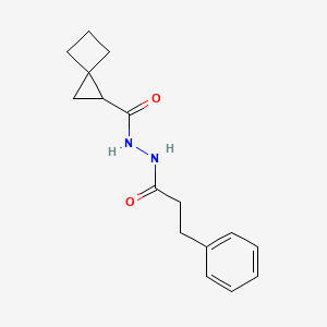 molecular formula C16H20N2O2 B4917806 N'-(3-phenylpropanoyl)spiro[2.3]hexane-1-carbohydrazide 