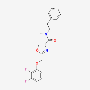 2-[(2,3-difluorophenoxy)methyl]-N-methyl-N-(2-phenylethyl)-1,3-oxazole-4-carboxamide