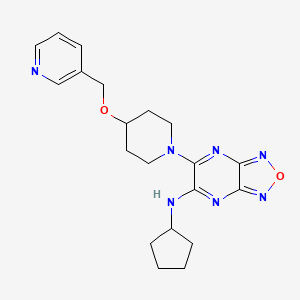 N-cyclopentyl-6-[4-(3-pyridinylmethoxy)-1-piperidinyl][1,2,5]oxadiazolo[3,4-b]pyrazin-5-amine