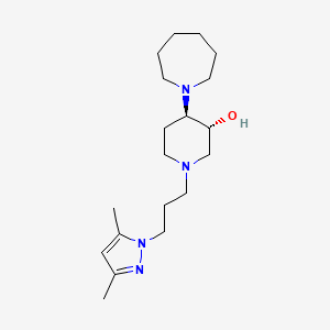 (3R,4R)-4-(azepan-1-yl)-1-[3-(3,5-dimethylpyrazol-1-yl)propyl]piperidin-3-ol