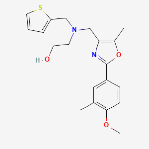 2-[{[2-(4-methoxy-3-methylphenyl)-5-methyl-1,3-oxazol-4-yl]methyl}(2-thienylmethyl)amino]ethanol