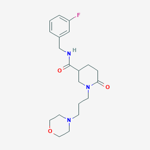 N-(3-fluorobenzyl)-1-[3-(4-morpholinyl)propyl]-6-oxo-3-piperidinecarboxamide