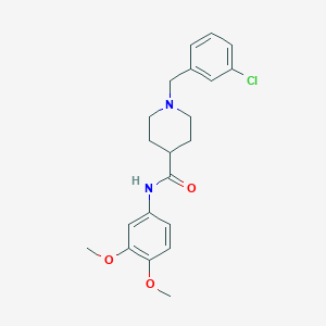 molecular formula C21H25ClN2O3 B4917884 1-(3-chlorobenzyl)-N-(3,4-dimethoxyphenyl)-4-piperidinecarboxamide 