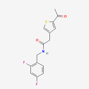 2-(5-acetyl-3-thienyl)-N-(2,4-difluorobenzyl)acetamide