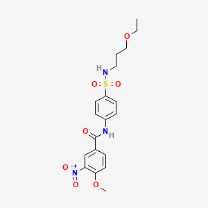 N-(4-{[(3-ethoxypropyl)amino]sulfonyl}phenyl)-4-methoxy-3-nitrobenzamide