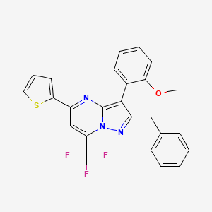 2-benzyl-3-(2-methoxyphenyl)-5-(2-thienyl)-7-(trifluoromethyl)pyrazolo[1,5-a]pyrimidine