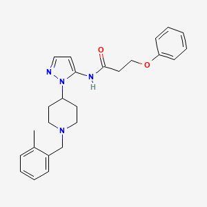 N-{1-[1-(2-methylbenzyl)-4-piperidinyl]-1H-pyrazol-5-yl}-3-phenoxypropanamide