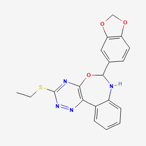 6-(1,3-Benzodioxol-5-yl)-3-(ethylsulfanyl)-6,7-dihydro[1,2,4]triazino[5,6-d][3,1]benzoxazepine