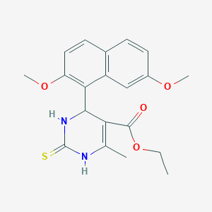 molecular formula C20H22N2O4S B4917960 ETHYL 4-(2,7-DIMETHOXYNAPHTHALEN-1-YL)-6-METHYL-2-SULFANYLIDENE-1,2,3,4-TETRAHYDROPYRIMIDINE-5-CARBOXYLATE 