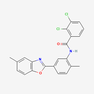 molecular formula C22H16Cl2N2O2 B4917964 2,3-dichloro-N-[2-methyl-5-(5-methyl-1,3-benzoxazol-2-yl)phenyl]benzamide 