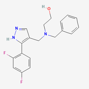 2-(benzyl{[3-(2,4-difluorophenyl)-1H-pyrazol-4-yl]methyl}amino)ethanol