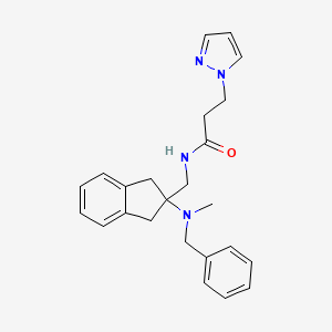 N-[[2-[benzyl(methyl)amino]-1,3-dihydroinden-2-yl]methyl]-3-pyrazol-1-ylpropanamide