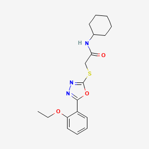 N-cyclohexyl-2-[[5-(2-ethoxyphenyl)-1,3,4-oxadiazol-2-yl]sulfanyl]acetamide