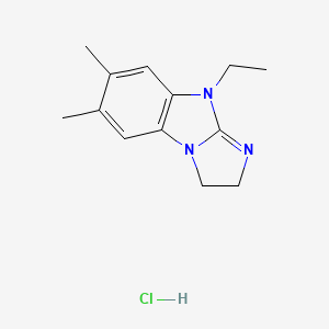 molecular formula C13H18ClN3 B4917999 4-ethyl-6,7-dimethyl-1,2-dihydroimidazo[1,2-a]benzimidazole;hydrochloride 