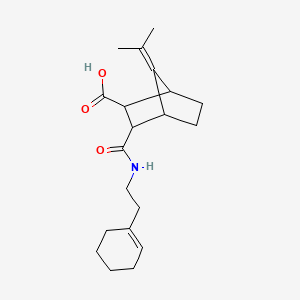 molecular formula C20H29NO3 B4918009 3-({[2-(1-CYCLOHEXENYL)ETHYL]AMINO}CARBONYL)-7-(1-METHYLETHYLIDENE)BICYCLO[2.2.1]HEPTANE-2-CARBOXYLIC ACID 