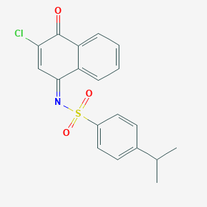 molecular formula C19H16ClNO3S B491802 N-(3-chloro-4-oxo-1(4H)-naphthalenylidene)-4-isopropylbenzenesulfonamide CAS No. 518332-75-7