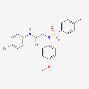 molecular formula C22H21BrN2O4S B4918026 N~1~-(4-bromophenyl)-N~2~-(4-methoxyphenyl)-N~2~-[(4-methylphenyl)sulfonyl]glycinamide 