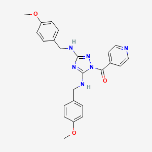 {3,5-bis[(4-methoxybenzyl)amino]-1H-1,2,4-triazol-1-yl}(pyridin-4-yl)methanone