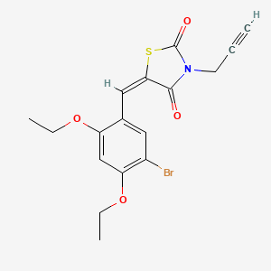 5-(5-bromo-2,4-diethoxybenzylidene)-3-(2-propyn-1-yl)-1,3-thiazolidine-2,4-dione