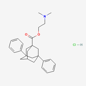 2-(Dimethylamino)ethyl 3,5-diphenyladamantane-1-carboxylate;hydrochloride