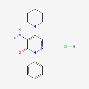 molecular formula C15H19ClN4O B4918140 4-Amino-2-phenyl-5-piperidin-1-ylpyridazin-3-one;hydrochloride 