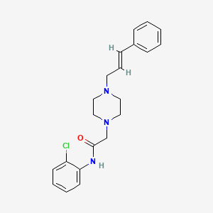 molecular formula C21H24ClN3O B4918146 N-(2-chlorophenyl)-2-{4-[(2E)-3-phenylprop-2-en-1-yl]piperazin-1-yl}acetamide 