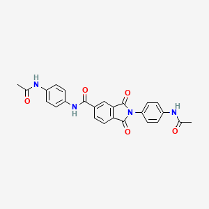 molecular formula C25H20N4O5 B4918158 N,2-bis[4-(acetylamino)phenyl]-1,3-dioxo-5-isoindolinecarboxamide 